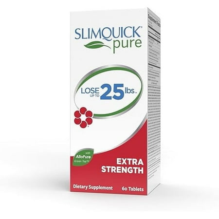 Slimquick Pure Extra Strength Weight Loss Supplement with MCT Oil, 60 Capsules, 2 Pack