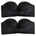 thumbnail image 2 of Bras for Women Womens 2PCS Solid Color Strapless Non Slip Adjustment Rimless Dress Bra F Cup 80F, 2 of 8