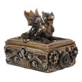 thumbnail image 4 of Ebros Bronzed Steampunk Cyborg Dragon Jewelry Box Figurine 9.5"L Robotic Serpentine, 4 of 9
