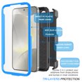 thumbnail image 3 of Galaxy S24 / S24 Plus Case, Samsung Galaxy S24 Holster Clip, Tekcoo [Tshell] Shock Absorbing [Blue] Secure Swivel Locking Belt Defender Heavy Full Body Kickstand Carrying Tank Armor Cases Cover, 3 of 7