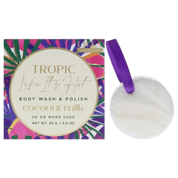 Gel de baño y pulidor corporal - Leche de coco de LWYA para mujeres - Gel de baño de 3 oz