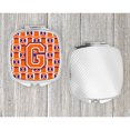 thumbnail image 4 of Letter G Football Orange White and Regalia Compact Mirror CJ1072-GSCM, 4 of 4