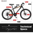thumbnail image 4 of Ambifirner Mountain Bike, 24-Inch Wheels, Aluminum Frame, 21-Speed Mountain Bicycle for Men, 4 of 7
