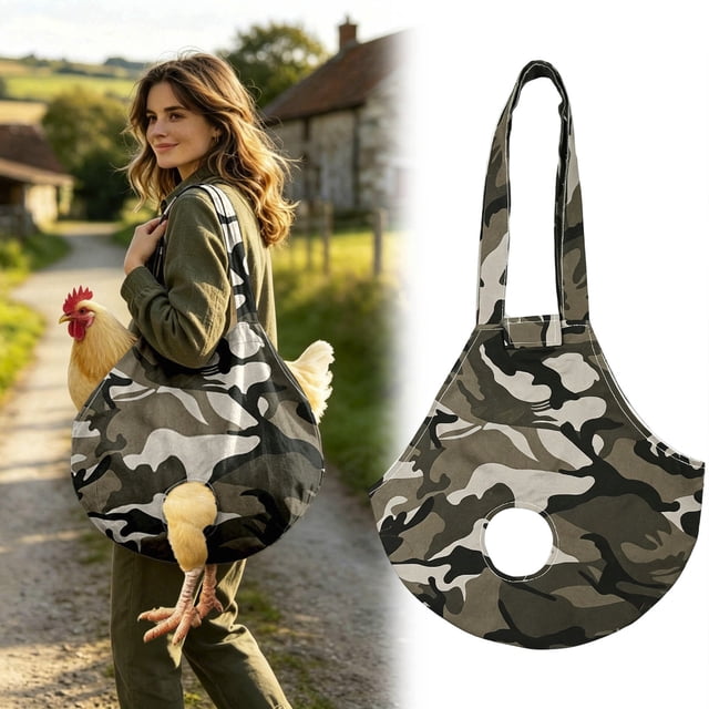 Tong Chicken Rooster Catching With Closure Long Strap & Exquisite Chicken Print Handheld For Chicken Outdoor Travel