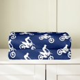 thumbnail image 2 of Erosebridal Motorcycle Sports Sherpa Blanket, Navy Fuzzy Blanket Throw, Cartoon Decor, 2 of 5