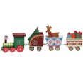 thumbnail image 1 of El tren de la Navidad pintó los juguetes de madera del regalo del niño de la decoración de la Navidad, ornamento de la sobremesa de Navidad, 1 of 5