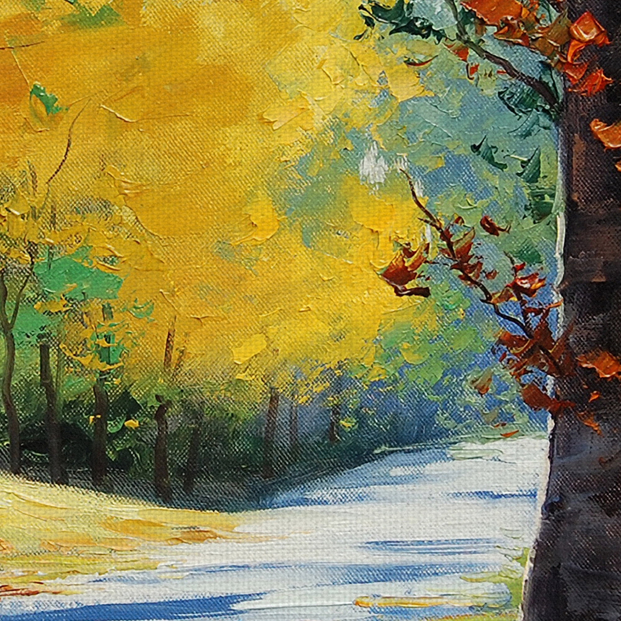 Masterpiece Art Gallery Vibrant Autumn Forest By Graham Gercken Canvas Art Print 30" x 40"
