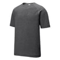 thumbnail image 5 of Mens Tri-Blend Wicking Polyester/Cotton/Rayon Raglan Tee Dark Grey Heather X-Large, 5 of 6