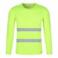 thumbnail image 3 of Dpytoraw Men High Vis Reflective T Shirt Long Sleeve Mesh Shirts Work Shirt Men’s T-Shirts Green XL, 3 of 4