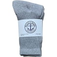 thumbnail image 2 of 72 Pairs Of SOCKS'NBULK Wholesale Kids Crew Socks, Childrens Cotton Casual Crew Socks Size 6-8 (Gray), 2 of 4