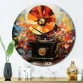 thumbnail image 3 of Designart "Colorful Phonograph composition" Music Oversized Wall Clock, 3 of 5