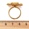 thumbnail image 5 of 5 pc 304 Stainless Steel Finger Rings with Freshwater Pearl Beads Flower Ion Plating(IP) Real 18K Gold Plated US Size 6(16.5mm), 5 of 5