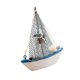 thumbnail image 3 of Bewildely Mini barco de azul de náutica de estilo mediterráneo, adornos artesanales de madera, decoración del hogar para habitación de Decoración del hogar 14 aves marinas navegantes Bewildely HA8706-03B, 3 of 6