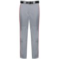 thumbnail image 1 of Adult Piped Diamond Series 2.0 Baseball Pant, Baseball Gray & True Red - Extra Large, 1 of 1