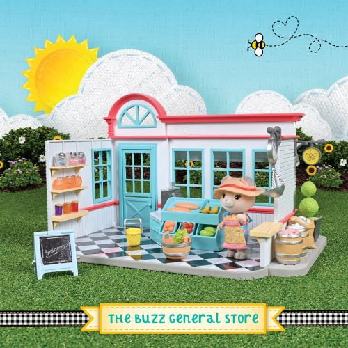 Honey Bee Acres Buzz General Store 8" Tall 56 Piece Set, Children Ages 3+, No Assembly Required