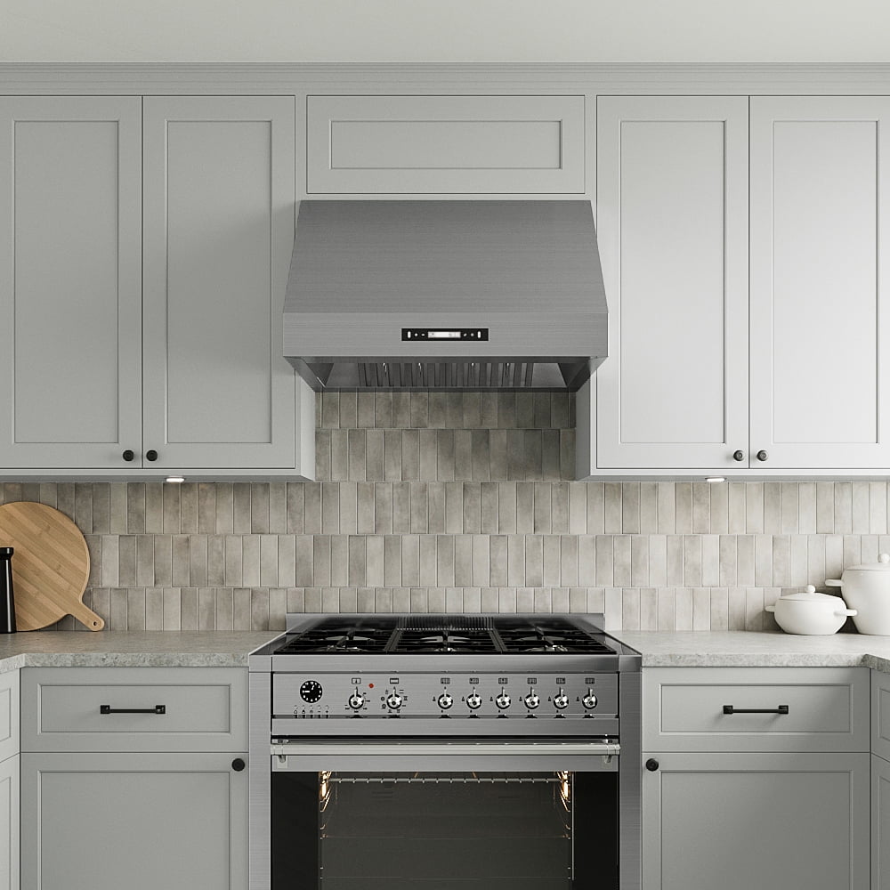 Streamline 30 in. Dezzo Ductless Undermount 350 CFM Range Hood in Brushed Stainless Steel with Baffle Filters, Touchpad Control, LED Light