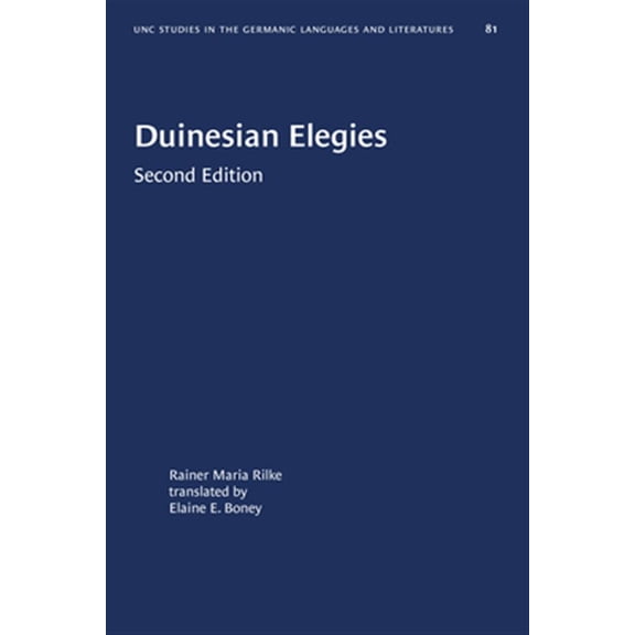 Pre-Owned University of North Carolina Studies in Germanic Languages a: Duinesian Elegies (Paperback)