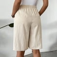 thumbnail image 5 of IWRICH Women's Casual Skorts High Waist Summer Linen Knee Length Shorts Solid Tennis Golf Beach Loose Trendy Skirt with Pockets Beige L, 5 of 7