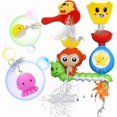 thumbnail image 1 of Baby Bath Toy Monkey Starfish Flow Spout Makes Litter Spinning, 1 of 5