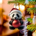 thumbnail image 4 of Christmas Cartoon Panda Ornament Xmas Tree Hanging Pendant Acrylic Decorations for Holiday Tree Car Decor, 4 of 8