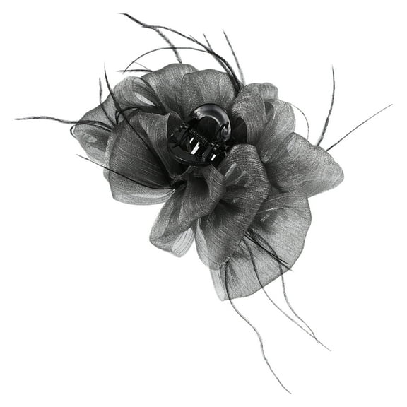 Unique Bargains 1 Pc Classic Elegant Hair Clips Hairdo Clip for Women 6.30"x4.13"x2.36" Gray