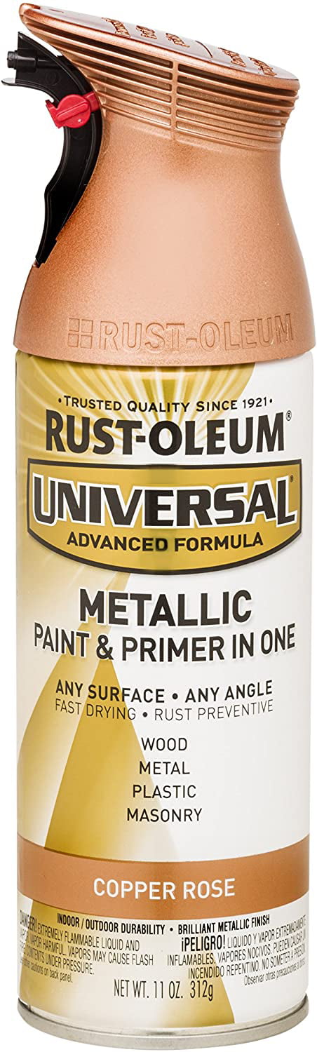 Stops Rust 344733 Bright Coat Spray Paint, 11oz, Rose Gold