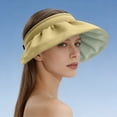 thumbnail image 5 of jobturf Wide Brim Visor Hats for Women Sun UV Protection Golf Hat Summer Lightweight Ponytail Hats Vacation Beach Essentials, 5 of 6