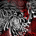 thumbnail image 5 of Red White Cloth Napkins, Abstract Black Chrysanthemum Flower Floral Washable and Reusable Dinner Napkins Set of 6, Table Napkin for Kitchen Party Birthday Wedding Hotel Housewarming 20"x20", 5 of 8