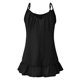 thumbnail image 4 of Playeras,Blusas y Tops,Ropa para Mujer Camisetas Sin Mangas Mujer Verano de las mujeres volantes chifón Top suelto versátil chaleco mujer blusa camisetas (Black, XXL), 4 of 5