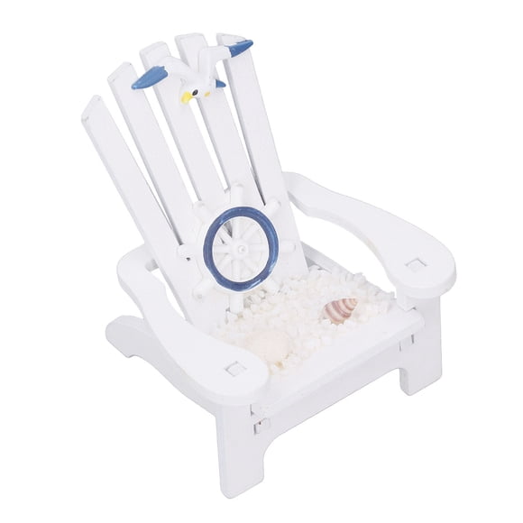 Mini Silla De Playa Adorno De Madera De Pino Natural Fuerte Estilo Náutico Adarondak Mini Silla De Madera De Playa Para El Hogar Oficina Hotel