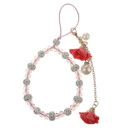 

Mobile Phone Pendant Flower Rhinestone Crystal Phone Lanyard Hanging Rope