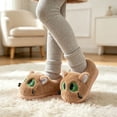 thumbnail image 5 of Kids Cat Plush Slippers, Winter Warm Cartoon Slip On House Slippers, Thick Non Slip Sole Indoor Bedroom Slippers for Girls Boys 5-13 Years, 5 of 8