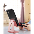 thumbnail image 3 of Supporto per Telefono Regolabile, Supporto per Telefono Multi Angolo per iPhone 16 15 14 13 Pro Max 12 11 Xs Max , Tutti gli Smartphone (Oro Rosa), 3 of 5