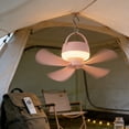 thumbnail image 5 of Leeye Rechargeable Ceiling Fan with Remote Control, Portable Hanging Fan with Night Light, USB Camping Tent Fan for Dormitory Bedroom Outdoor, White, 5 of 7