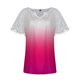 thumbnail image 4 of Mujeres Tops Casual verano encaje manga corta Split cuello túnica impresa camisetas camisetas Tops OAVQHLG3B Store lin121212, 4 of 4