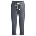thumbnail image 2 of MarinaVida Women Casual Slim Slub Cotton Casual Pencil Pants, 2 of 2