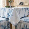 thumbnail image 6 of Christmas Tablecloth With 1 Chair Covers Waterproof Stain Polyester Dining Table Cover And Elastic Chair Slipcovers Holiday Party Decor With Snowflake, 6 of 6
