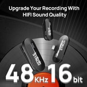 SYNCO P2XT Wireless Lavalier Microphone, USB-C Wireless Microphones for iPhone 15/16/17, Andriod Phone,2 Lapel Mics for Tiktok, Youtube, Streaming