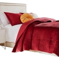 thumbnail image 2 of Juego de ropa de cama Benzara Ahab King para edredón y fundas de almohada, color rojo, 2 of 6