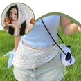 thumbnail image 4 of Polyester Lace Triangle Scarf, One Size for Summer Style and Photo Prop, 4 of 8
