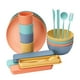 thumbnail image 1 of Vajilla Irfora Juego de vajilla de paja de trigo de grado alimenticio de 32 piezas, apto para microondas, lavavajillas, congelador, platos, cuencos, tazas, cucharas, tenedores, palillos, cor Irfora Vajilla, 1 of 5