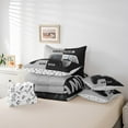 thumbnail image 5 of Manfei Grey Black Gamepad Bedding Sets Full Size, Game Console Bed in a Bag Full size, Modern Video Game Reversible Comforter Sets with Sheets, Super Cozy Room Decor, 7 Pieces, 5 of 7