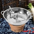 thumbnail image 4 of HEANUJJ Hot Pot Cookware Silver Hot Pot With Divider Multi Purpose For Social Events 1Set, 4 of 7