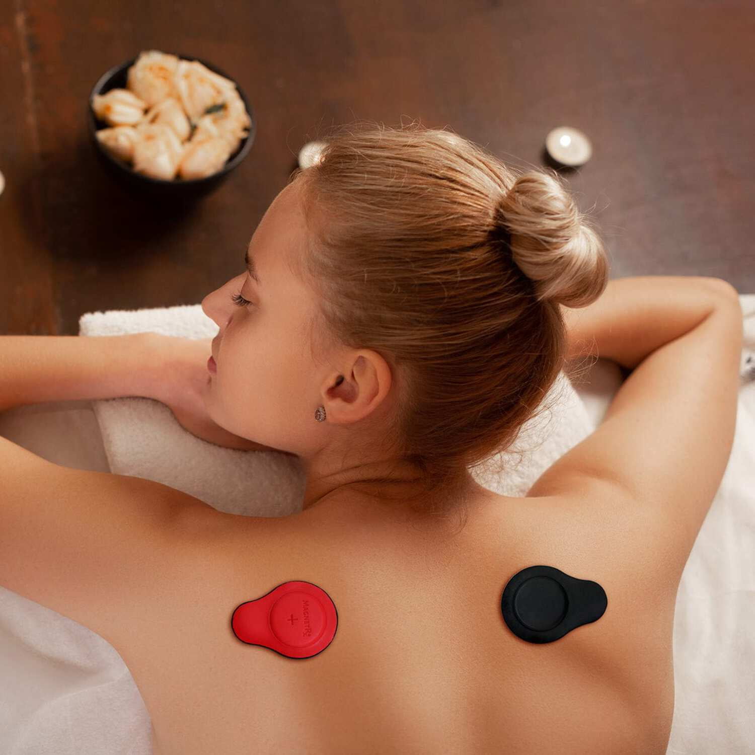 Biomagnetic Therapy Magnet Set — Neodymium  Leather (2 Medium Magnets)