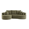 thumbnail image 5 of Christopher Knight Home 106" Modern Curved Cloud Sectional Sofa with 7 Pillows, 4 Seater Couch, Forest Green, 5 of 7