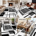 thumbnail image 6 of Rectangle Area Rug 5x8ft,Geometric Grey Black Abstract Art Washable Carpet Non-Slip Runner Accent Rugs Indoor Floor Mat for Bedroom Living Room Decor,Modern Line Block, 6 of 9