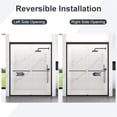thumbnail image 4 of Hommoo 44"-48"W x 72"H Semi-Frameless Double Sliding Shower Door, Bypass Shower Door, 1/4" Thick SGCC Tempered Glass Door, Matte Black, 4 of 10