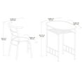 thumbnail image 6 of Mainstays 3-Piece Metal Wood Dining Set, White and Beech Color for Indoor, 6 of 6