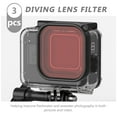 thumbnail image 2 of 3 Pcs Boîtier de Caméra Étanche Filtre de Plongée Compatible pour GoPro 8, 2 of 9