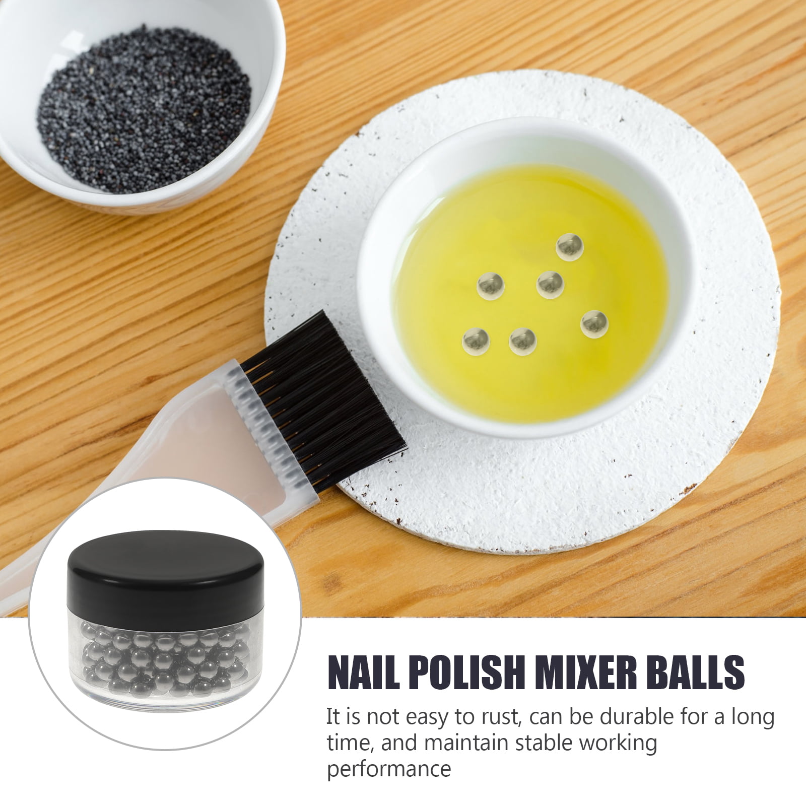 Amazon.com : Hyuduo 200Pcs Mixing Agitator Balls, 304 Stainless Steel Nail  Polish Shaker Beads, 3/16 Stainless Steel Balls for Shake the Nail Polish :  Beauty & Personal Care
